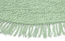 Kulatý koberec - Alba Natural Cotton Shaggy (světle zelená)