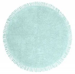 Kulatý koberec - Alba Natural Cotton Shaggy (tyrkysový)