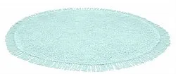Kulatý koberec - Alba Natural Cotton Shaggy (tyrkysový)