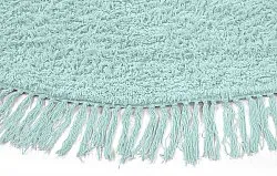 Kulatý koberec - Alba Natural Cotton Shaggy (tyrkysový)