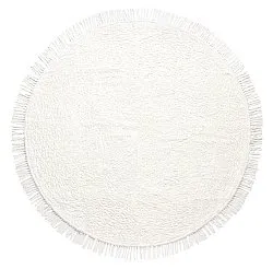 Kulatý koberec - Alba Natural Cotton Shaggy (bílá)