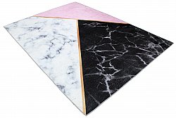 Wiltonský koberec - Savino (černá/bílá/růžová)