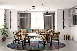 Kulatý koberec - Aviano (vícebarevná)