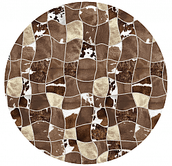 Kulatý koberec - Nonza (hnědá)