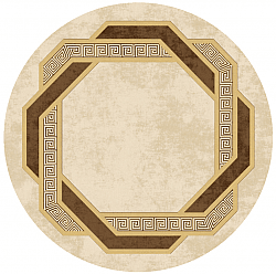 Kulatý koberec - Olympia (béžová/hnědá)