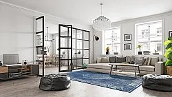 Koberec Indoor/Outdoor - Brussels Weave (modrý)