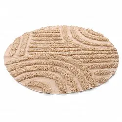 Kulatý koberec - Cazorla Natural Cotton Shaggy (béžový)