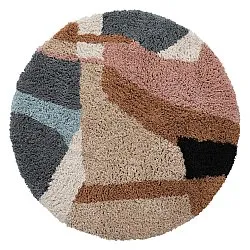 Kulatý koberec - Cefalu Natural Cotton Shaggy (vícenásobná)