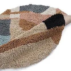 Kulatý koberec - Cefalu Natural Cotton Shaggy (vícenásobná)