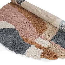 Kulatý koberec - Cefalu Natural Cotton Shaggy (vícenásobná)