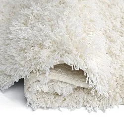 Kulatý koberec - Lindos Natural Cotton Shaggy (bílý)