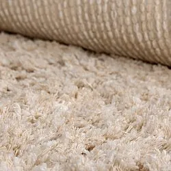Kulatý koberec - Sagres Natural Cotton Shaggy (lomená bílá/hnědá)
