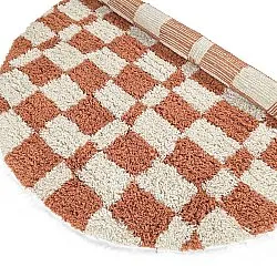 Kulatý koberec - Atrani Natural Cotton Shaggy (pomerančový)