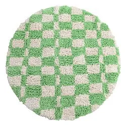 Kulatý koberec - Atrani Natural Cotton Shaggy (zelený)