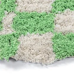 Kulatý koberec - Atrani Natural Cotton Shaggy (zelený)