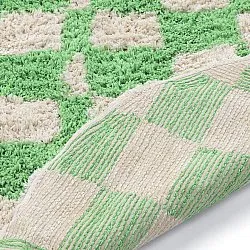 Kulatý koberec - Atrani Natural Cotton Shaggy (zelený)
