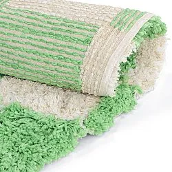 Kulatý koberec - Atrani Natural Cotton Shaggy (zelený)
