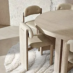 Kulatý koberec - Cazorla Natural Cotton Shaggy (špinavě bílá)