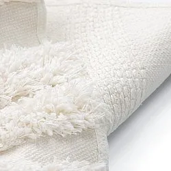 Kulatý koberec - Cazorla Natural Cotton Shaggy (špinavě bílá)