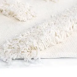 Kulatý koberec - Cazorla Natural Cotton Shaggy (špinavě bílá)