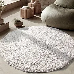 Kulatý koberec - Combarro Solid Cotton Shaggy (krém)