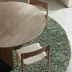 Kulatý koberec - Combarro Solid Cotton Shaggy (zelený)