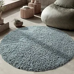 Kulatý koberec - Combarro Solid Cotton Shaggy (světle modrá)