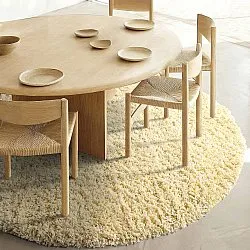 Kulatý koberec - Combarro Solid Cotton Shaggy (světle žlutá)