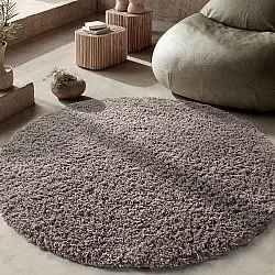 Kulatý koberec - Combarro Solid Cotton Shaggy (taupe)