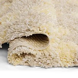 Kulatý koberec - Methoni Check Cotton Shaggy (krémová/světle žlutá)