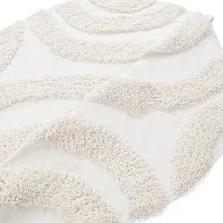 Kulatý koberec - Sivota Natural Cotton Shaggy (špinavě bílá)