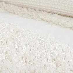 Kulatý koberec - Sivota Natural Cotton Shaggy (špinavě bílá)