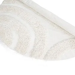 Kulatý koberec - Sivota Natural Cotton Shaggy (špinavě bílá)