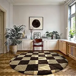 Kulaté koberce - Albi (hnědá/béžová)