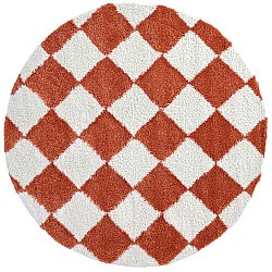 Kulaté koberce - Albi (bílá/oranžová)