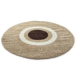 Kulaté koberce - Alsace (béžová/bílá/hnědá)