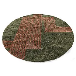 Kulaté koberce - Zagora (zelená/oranžová)