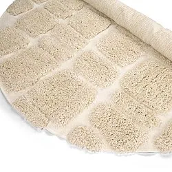 Kulatý koberec - Otranto Natural Cotton Shaggy (špinavě bílá)