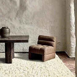 Shaggy koberce - Fassale Hand Woven Wool Shaggy (bílý)