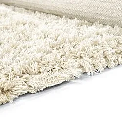 Shaggy koberce - Fassale Hand Woven Wool Shaggy (bílý)