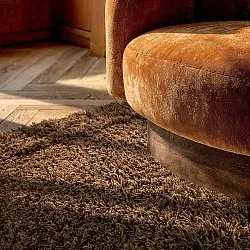 Shaggy koberce - Melilla Hand Woven Wool Shaggy (hnědý)
