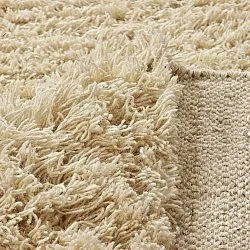 Shaggy koberce - Melilla Hand Woven Wool Shaggy (příroda)