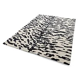 Shaggy koberce - Zebra Tufted Wool Premium (bílá/černá)