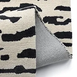 Shaggy koberce - Zebra Tufted Wool Premium (bílá/černá)