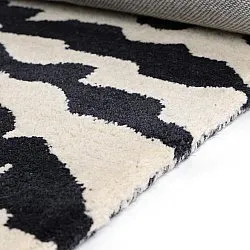 Shaggy koberce - Zebra Tufted Wool Premium (bílá/černá)