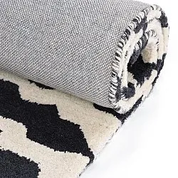Shaggy koberce - Zebra Tufted Wool Premium (bílá/černá)