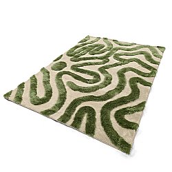 Shaggy koberce - Akaba (krém/zelený)