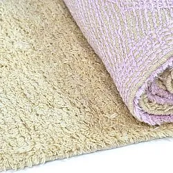 Shaggy koberce - Amira Natural Cotton Shaggy (béžová/fialová)