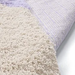 Shaggy koberce - Amira Natural Cotton Shaggy (fialová/béžová)