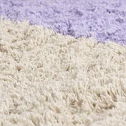 Shaggy koberce - Amira Natural Cotton Shaggy (fialová/béžová)